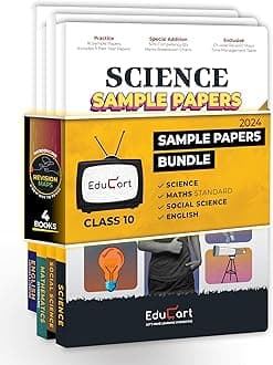 Educart CBSE Class 10 Sample Papers Bundle - Science, Maths, Social Science & English 2023-24 (Introducing Revision Maps and Past Year Papers) 2024