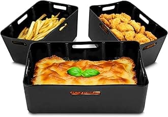 Silicone Air Fryer Liners AFL3 Air Fryer Basket Liner Durable Nonstick Silicon Inserts for Air Fryers AF34 Reusable Dual Air Fryer Accessory Premium Accessories for Twin Drawer & Large Drawer