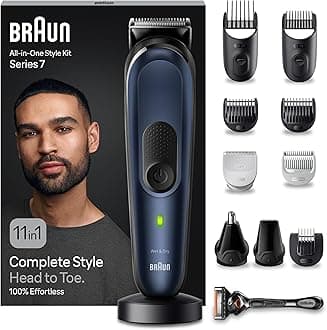 Braun Men's 11-in-1 Bodygroomer Set, Beard Trimmer, Hair Trimmer, Razor, Hair Clipper, Intimate Razor, Long Hair Trimmer, 100 Min Battery Life, Waterproof, Cordless, 5 Year Warranty