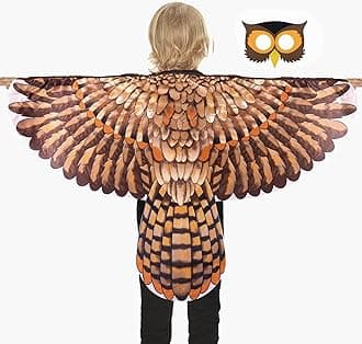 D.Q.Z Bird-Wings-Owl-Costume for Kids with Mask, Dress Up Clothes for Boys Girls Eagle Role Play Hallowen Party
