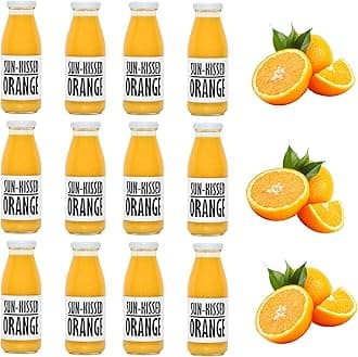 Fresh Sun Kissed Orange Juice not from concentrate - 12 bottles pack x 250 ml Fruit Juices NFC - Pressed Semi Sweet Drink - No added Sugar - Natural Press - For drinks lemonades cocktails