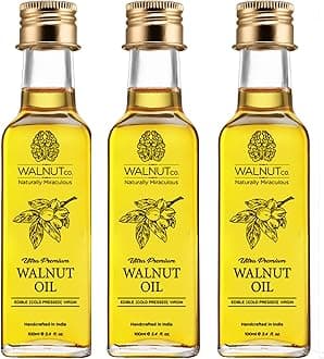 WALNUT co - 100% Pure Cold Pressed Premium Edible Walnut Oil 100ml (Pack of 2)
