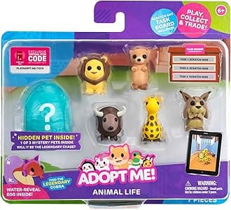 Adopt Me! Pets Multipack Animal Life - Hidden Pet - Top Online Game, Exclusive Virtual Item Code Included - Fun Collectible Toys for Kids