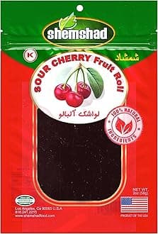 Lavashak Sour Cherry Fruit Leather Persian Style Fruit Layer- 2 Ounce - Kosher Product of USA