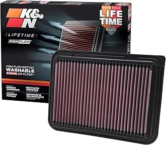 K&N Engine Air Filter: High Performance Premium Washable Replacement Filter: Compatible with 2002-2019 Toyota (Auris, Avensis, Corolla, Vitz, Yaris, Verso, Probox, Ractis,Wish, Alion, Premio) 33-2360