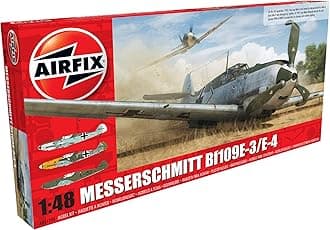 Quickbuild Messerschmitt Bf109E-4 / E-1 1:48 Military Aviation Plastic Model Kit A05120B, Multicolor