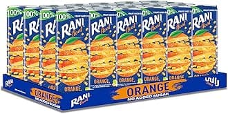 Rani Float Super Orange Fruit Drink with Real Fruit Pieces Can, 240ml - Pack of 24