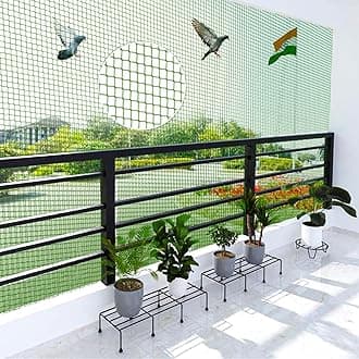 Mr. Right Pigeon Nets for Balconies (10X30 Ft, Green), Anti Bird Control Net, Heavy Duty HDPE Mesh Net for Balconies (10X30Ft), Installation Kit Included