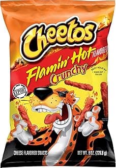 Cheetos Crunchy Flamin Hot Chips 8 OZ (227g) - Export