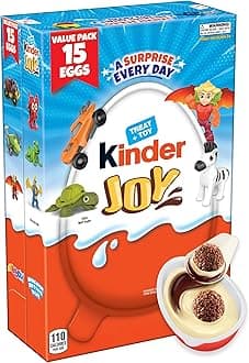 Kinder Joy Eggs, Treat Plus Toy, Chocolatey Wafer Bites, Individually Wrapped, 15 Count, 10.5 oz