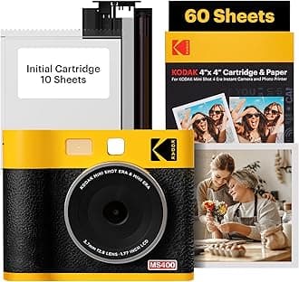 Kodak Mini Shot 4 ERA 2-in-1 Instant Camera and Photo Printer (4x4) (Camera + 68 Sheets)
