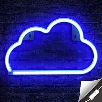 Lumoonosity Cloud Neon Sign, USB Powered Blue Cloud Neon Light with On/Off Switch, Cloud Led Sign for Wall Decor, Aesthetic Hanging Neon Signs, Neon Lights for Bedroom, Living Room, Gaming Room Setup
