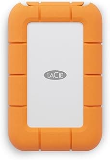 LaCie Rugged Mini SSD 4TB Solid State Drive - USB 3.2 Gen 2x2, speeds up to 2000MB/s, Compatible with PC, Mac, and iPad (STMF4000400)