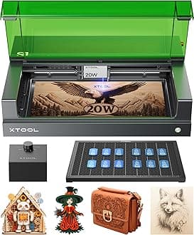 S1 20W Laser Engraver and Cutter Machine with Air Assist & Honeycomb, 23.93" x 15.16" Bed Size, Beginner-Friendly, Laser Engravering Machine for Wood and Metal, Acrylic, etc. - Basic Bundle