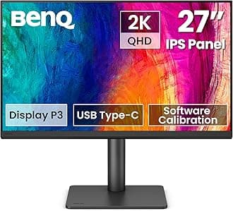 PD2706QN 27” 2K QHD (2560x1440) Mac-Ready Monitors, IPS, 95% P3, 100% sRGB/Rec.709, Uniformity, 90W USB-C, 100Hz, Factory-Calibrated, Daisy Chain(MST), Anti-Glare Nano Matte, Height Adjustable
