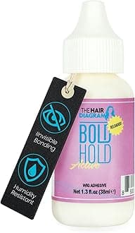 The Hair Diagram - Bold Hold Active Reloaded - Strong Hold Glue for Wigs and Hair Systems - Invisible Bonding - Formulated for Oily Skin - Non Toxic - Humidity Resistant & Water- Resistant -1.3oz