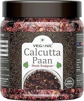 Veganic Calcutta Meetha Paan Mukhwaas | Mouth Freshener, Digestive, After-Meal Snack | Sweet Traditiona l Mukhwas | kalkatti Mitha Pan | Gulkand Pann (300 GMs)