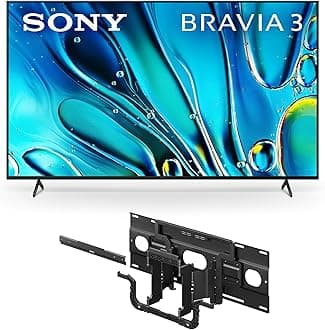 Sony 85 Inch 4K Ultra HD TV BRAVIA 3 LED Smart Google TV (K-85S30) Ultra-Slim TV Wall Mount Bracket for Select BRAVIA TV's (SU-WL905)