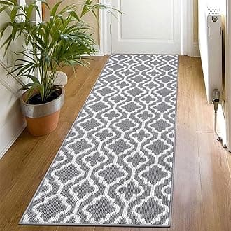 SHACOS Grey Runner Rugs for Hallway 60 x 180 cm Non Slip Hallway Rug Hall Runners Washable, Door Runner, Carpet Runners for Kitchen Entryway Laundry