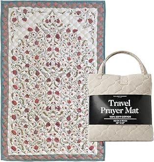 Muslim Prayer Mat - سجادة صلاة - Padded & Portable Islamic Prayer Mat - Ideal For Home, Office & Mosque Use - Easily Foldable & Machine Washable Rug - For Umrah/Hajj/Eid Gift - Samarkand