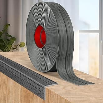 Flexible Wall Corner Protector Moulding Trim Peel and Stick Wall Corner Guards Edge Protector Self Adhesive Molding Trim Strip for Edge Ceiling (Deep Gray Wood Grain, 1.6 in x 10 Ft)