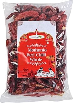 Mathania Red Chilli Whole (Lal Mirch Sabut) Stemless - 400 gram