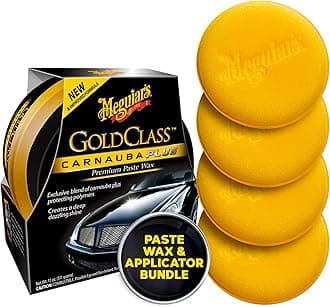 G7014J Gold Class Carnauba Plus Premium Paste Wax + Supreme Shine 4" Foam Applicator Pads Bundle
