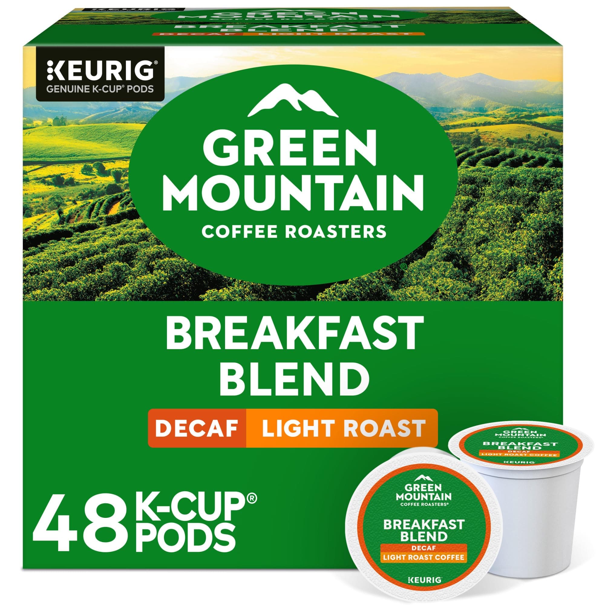 Decaf Breakfast Blend, K-Cup Portion Pack for Keurig K-Cup Brewers (Pack of 48)