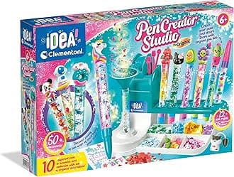 Clementoni - 18779 - Idea - Pen Creator Studio - Art And Crafts, Nail For Kids, Creative Gifts For Girls 6 Year, Personalised Pen, Creative Toys, Stationary Pen Set For Kids