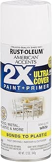 Rust-Oleum327951 American Accents Spray Paint, 12 Ounce, Semi-Gloss White
