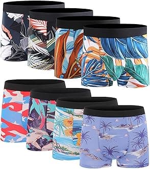 Men's Underwear Boxer Briefs Bamboo Viscose Trunks Soft Comfortable Multipack