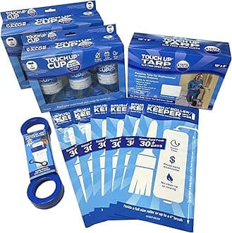 Painting Kit - Includes 6 Paint Storage Containers, 1 Painters Tarp, 1 Paint Roller Cleaner Tool, 6 Brush 'n Roller Keepers, As Seen On Shark Tank Products