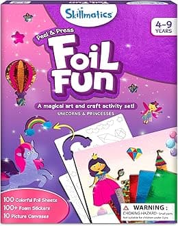 Foil Fun - Unicorns & Princesses, No Mess Art for Kids, Craft Kits & Supplies, DIY Creative Activity, Travel Toys, Gifts for Ages 4, 5, 6, 7, 8, 9
