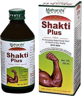 Maharshi Shakti Plus Ayurvedic Herbal Family Tonic Syrup | Herbal Tonic For Immune System | Naturally Blended With Ashwagandha,Shatavari,Safed Musli,Gokshura,Amla | Ayurvedic Syrup For Wellness, 200ml