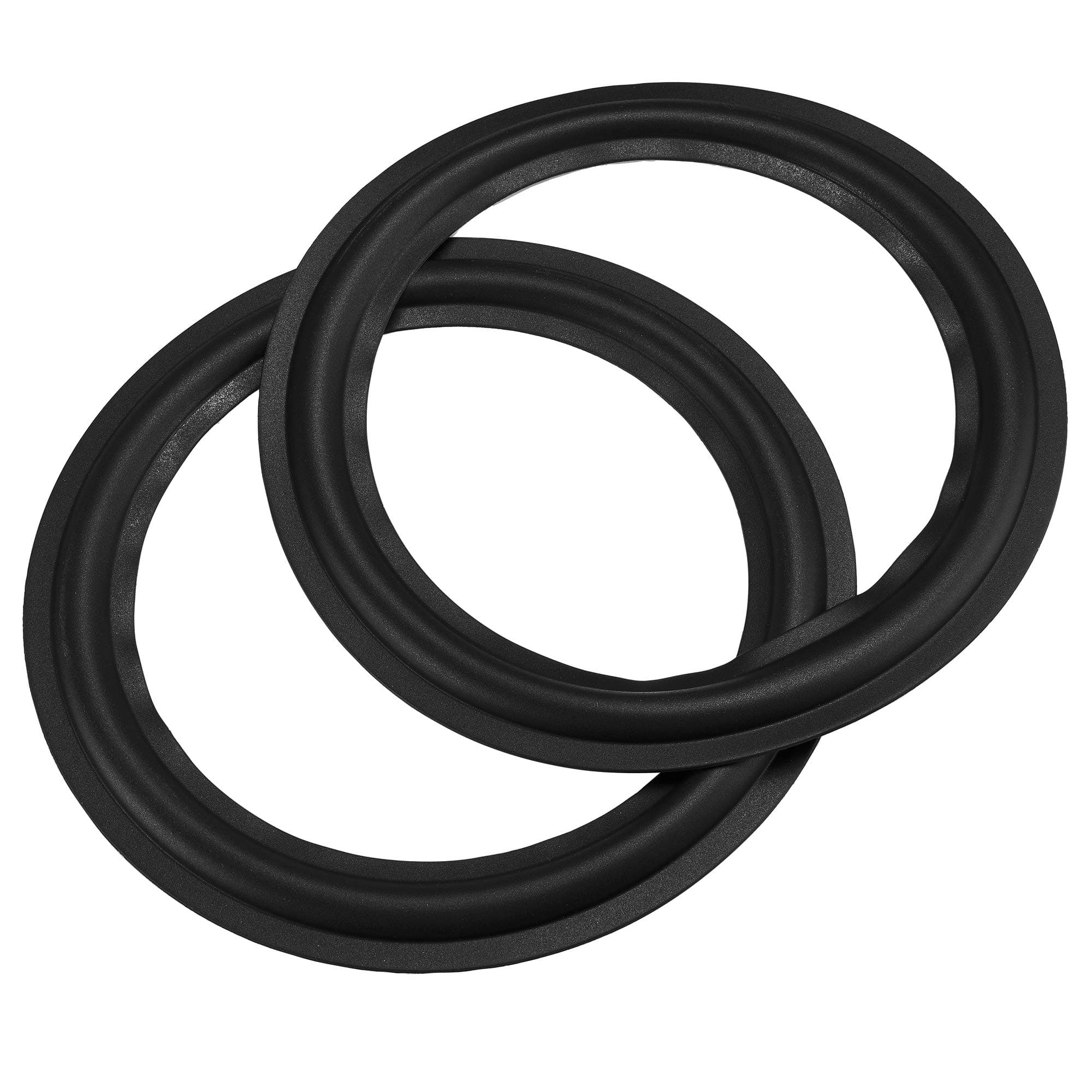 2pcs Black Color 10” Rubber Speaker Edge Surround Rings Replacement Parts for Speaker Repair or DIY (10")