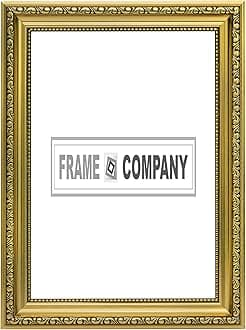 Frame Company Ready To Hang Ornate Shabby Chic Picture/Photo/Poster With MDF Backing Board & High Clarity Styrene Shatterproof Perspex Sheet Oscp-2-Gld-A2 A2 Gold
