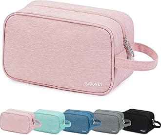 Travel Toiletry Wash Bag for Women Traveling Dopp Kit Makeup Bag Organizer for Toiletries Accessories Cosmetics (Pink)