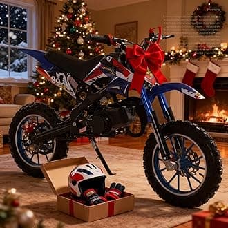cdar Kids Dirt Bike,Gas Dirt Bike for Kids 8-14 49cc 2-Stroke Mini Motorcycle...