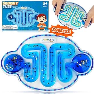 LESONG Fidget Autism Sensory Toys for Kids: Squishy Toys Sensory Tube Filled Goo, Glitter, Calming Tools for Autistic Toddlers Children Special Needs, Classroom Prizes, Goodie Bags Stocking Stuffers