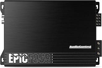 AudioControl EPICFOUR Epic Series 800 Watt Compact 4-Channel Car Audio Amplifier 200x4 @ 2 Ohm, Class D, High Pass Filter, Smart Auto Protection