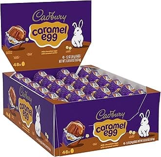CadburyCadbury Milk Chocolate With Caramel Center Sweet Eggs, Easter In Bulk, 1.2 Oz Packs (48 Units)
