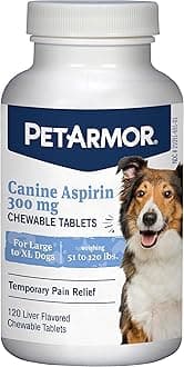 Aspirin for Large Dogs, Fast Acting Anti-Inflammatory and Pain Relief For Dogs, Vet-Quality Joint Support and Pain Meds for Dogs, 120 Liver Flavored Tablets