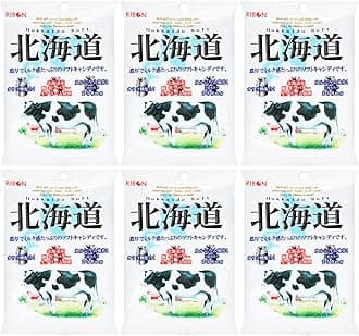 Umaya - Japanese Ribon Real Hokkaido Milk and Cream Calcium Enriched Soft Candy with Snack Bag Clip Combo Set (6 Pack - 3.8oz/Pack)