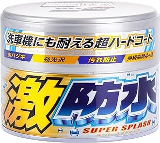 Soft99 (SOFT99) WAX Super Waterproof WAX Pearl & Metallic, 10.6 oz. (300 g) for Car Paint Protection & Gloss, Sponge, 00344