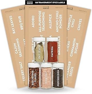 168 Clear Spice Jar Label Sticker