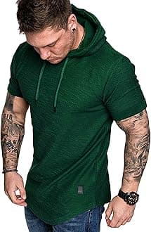 Mens Fashion Athletic Hoodies Sport Sweatshirt Solid Color Fleece Pullover