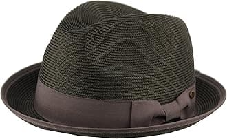 Men's Premium Straw Porkpie Fedora Hat