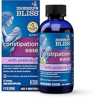 Constipation Ease + Prebiotics, Relieves Occasional Constipation, Gentle & Safe, No Harsh Laxatives, 4 Fl Oz Bottle (Pack of 1)