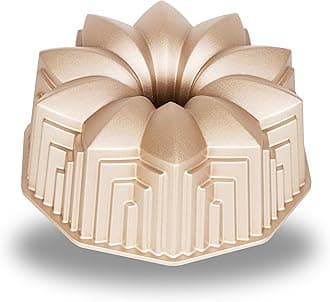 Nonstick for Fluted Cake Pan, Heavy Duty Die Cast Aluminum Perfect for Fluted Cake, Pan Aluminum, 2 Layers Non-stick Coating For Easy Release - Nonstick Baking Pan (Deco)