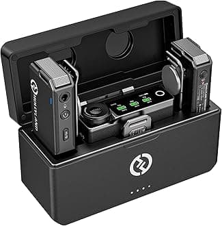 Hollyland Lark Max Wireless Lavalier Microphone System with Professional ENC, Studio Quality Audio, 22H Duration, 820ft(250m) Range, Compatible with DSLR Camera, iPhone, Android, PC-Black